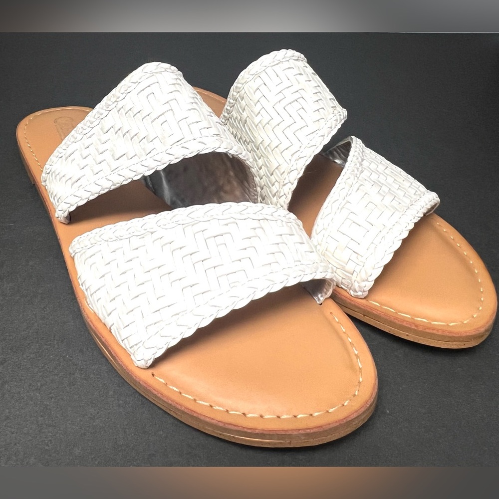 Carlos by Carlos Santana- Womens White/Tan Sandals,‎ Holly, Size:9.5